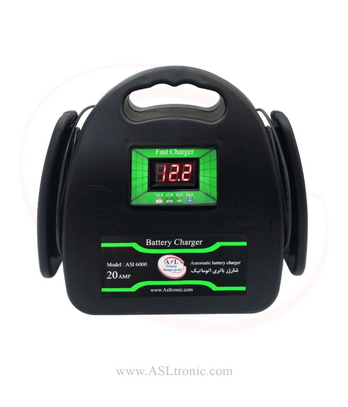 شارژر باتری 20 آمپر اتوماتیک مدل ASL6000 - شارژر باتری ماشین - اصل ترونیک