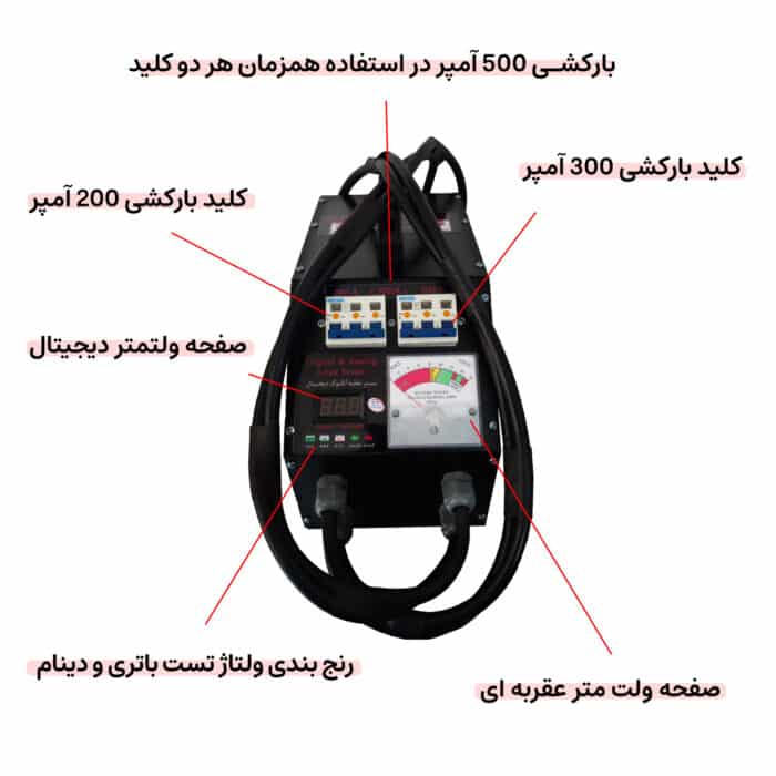 دستگاه تست و تخلیه باتری برای بارکشی از باتری ف جهت سنجش سلامتی باتری