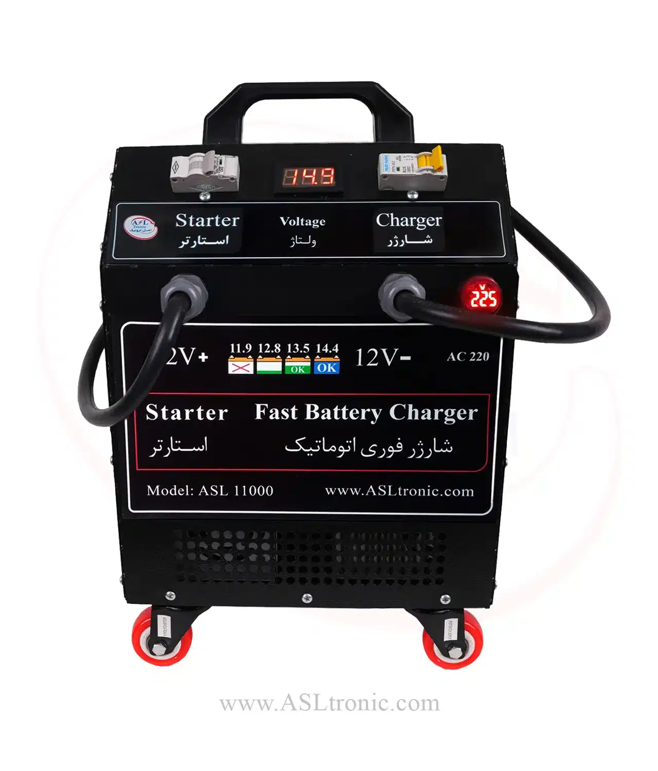 شارژر 20 آمپر و تستر باتری و دینام ماشین مدل ASL6000 3 استارتر و شارژر باتری صنعتی - استارتر برقی باتری - استارتر باتری ماشین - استارتر باتری خودرو - جامپ استارتر - اصل ترونیک - تسترونیک