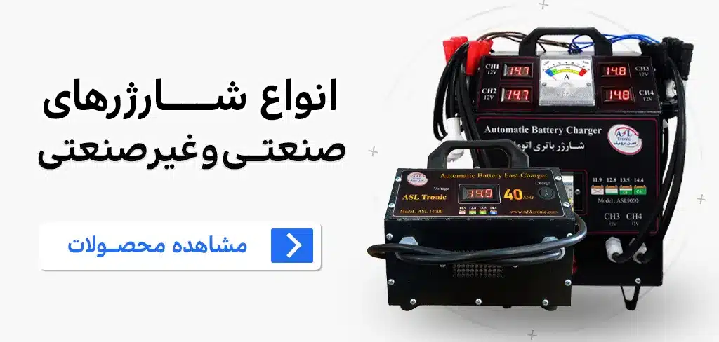 بنر دسته بندی شارژر های اتوماتیک باتری اصل ترونیک